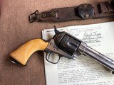 *VERY RARE* Documented U.S. Ainsworth Inspected Cavalry Model Colt SAA Revolver Nickel Plated w/Ivory Grips Holster and Kopec Letter! - 10 of 15