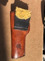 *Special Order* Beautiful Heiser Denver, Colo. Marked Floral Carved Holster for the Colt 1911 Automatic Pistol * - 3 of 10
