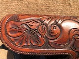 *Special Order* Beautiful Heiser Denver, Colo. Marked Floral Carved Holster for the Colt 1911 Automatic Pistol * - 7 of 10