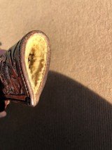 *Special Order* Beautiful Heiser Denver, Colo. Marked Floral Carved Holster for the Colt 1911 Automatic Pistol * - 6 of 10