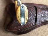 *RARE* Antique Colt SAA Revolver .45cal Nickel 7 1/2" Barrel w/Ivory Grips and Holster 1881*Very Nice! - 9 of 14