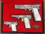 *Factory Engraved Browning Renaissance Edition Semi-Automatic Pistols w/Case Made in Belgium* - 1 of 15