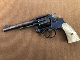 *Smith & Wesson .38 M&P Model 1905 Revolver w/ Vintage Carved Steer Head Pearl Grips! * - 5 of 14