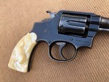 *Smith & Wesson .38 M&P Model 1905 Revolver w/ Vintage Carved Steer Head Pearl Grips! * - 3 of 14