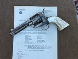 *Antique Engraved 1883 Colt SAA Frontier Six Shooter w/Carved Mexican Eagle and Snake Pearl Grips* - 1 of 12