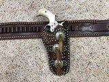 Spectacular Vintage Studded R.T. Frazier Pueblo, Colo. Marked Holster w/ cartridge belt for the Colt 1877 Revolver *RARE*