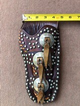 Spectacular Vintage Studded R.T. Frazier Pueblo, Colo. Marked Holster w/ cartridge belt for the Colt 1877 Revolver *RARE* - 8 of 14