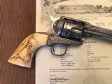 *RARE* Factory Engraved 1885 SAA Colt Frontier Six Shooter Steer Head Ivory Grips NICE! - 3 of 14