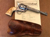 *RARE* Factory Engraved 1885 SAA Colt Frontier Six Shooter Steer Head Ivory Grips NICE!