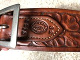H.H.Heiser stamped Floral Tooled Cartridge Belt and Holster - 2 of 10