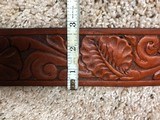 H.H.Heiser stamped Floral Tooled Cartridge Belt and Holster - 6 of 10