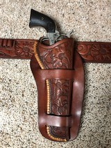 H.H.Heiser stamped Floral Tooled Cartridge Belt and Holster - 9 of 10