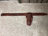 H.H.Heiser stamped Floral Tooled Cartridge Belt and Holster - 10 of 10