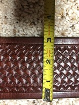 *RARE* H.H,Heiser Denver, Colo. Hand Carved Holster and Matching Belt Extremely Nice! - 7 of 8