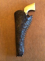 *Nice Floral Carved Early Slim Jim Holster for a Colt SAA with the 7 1/2