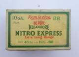 Remington Kleanbore Nitro Express 1930/40's Full 10 Gauge Shot BB Great Shape - 2 of 7