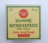 Remington Kleanbore Nitro Express 1930/40's Full 10 Gauge Shot BB Great Shape - 1 of 7