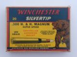 Winchester Grizzly Bear Box 300 H & H Magnum Full Silvertips - 1 of 7