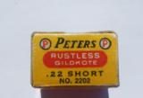 Peters Rustless Gildkote 22 Short Full Box Large red P 1930's - 6 of 7