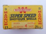 Winchester Super Speed MAGNUM 12 Ga. 1950'S #4 Shot Full Box - 2 of 7