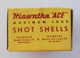 Hiawatha ACE 1958 16 Ga. Full Shotgun Shell Box Unusual - 6 of 7