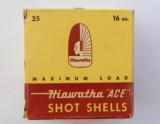 Hiawatha ACE 1958 16 Ga. Full Shotgun Shell Box Unusual - 1 of 7