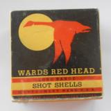 1950 Wards Red Head Full Box 12 gauge Paper Shells - 1 of 7