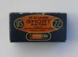 United States Cartridge 22 Calibre Short Lesmok Bull 1920's - 1 of 7