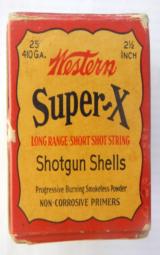 1933 Western Full Super X 410 2 1/2 Inch Shot Shell Box - 3 of 7