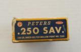 Peters 250 Savage Hollow Points Full Box 1940's - 7 of 7