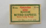 Remington Nitro Express Full 16 gauge Roll Crimp Shells 1930's - 4 of 7