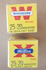 Partial Boxes (2) Winchester 25-20 & Western 25-20 - 6 of 8