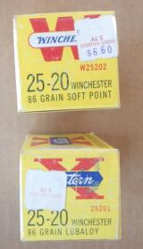 Partial Boxes (2) Winchester 25-20 & Western 25-20 - 5 of 8