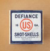 SEALED 16 Gauge United States Cartridge Co. Defiance Shot Shell Box Very Nice 1920's - 1 of 6