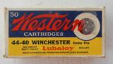 Western Lubaloy Bullseye Box 44-40 Winchester 32 Cartridges - 1 of 7