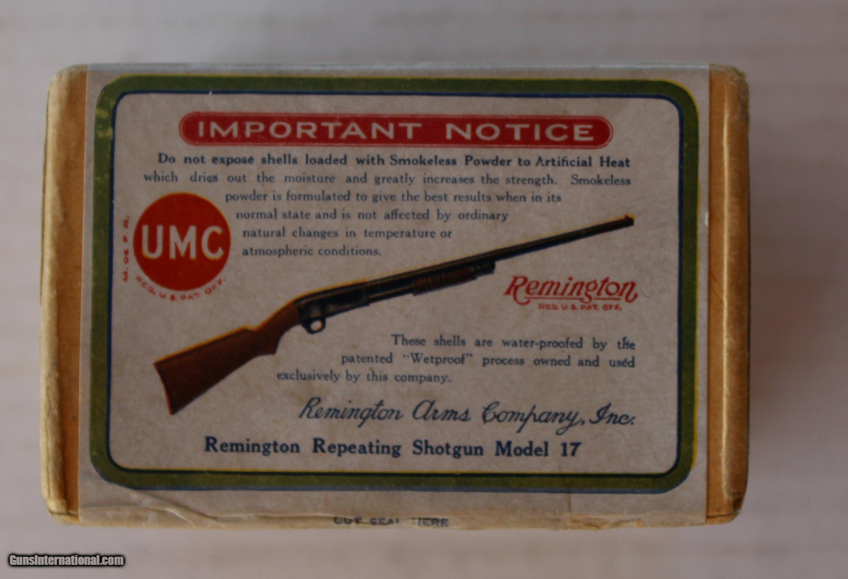 SEALED TWO PIECE REM-UMC NITRO CLUB WITH MALLARD 20 GA. BALL