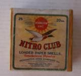 SEALED TWO PIECE REM-UMC NITRO CLUB WITH MALLARD 20 GA. BALL - 1 of 6