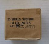 Western Cartridge Co. .410 Sealed Box 1950's Military Load Mint Condition, M35 - 1 of 6