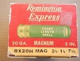 Remington Magnum 20 gauge 3 Inch 1940's Paper Shells Full & Correct - 2 of 6