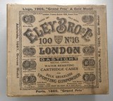 Rare Eley Bros 16 gauge 100 Count Shot Shell Box Made to Order for W W Greener - 1 of 10