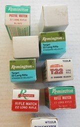 9 Boxes of 22 LR Match & Target Ammunition, Boxes are Full. - 2 of 2