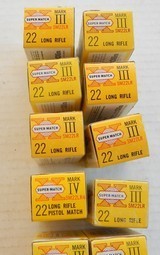 10 (total) Boxes Western Super Mark III & Mark IV Including 2 Pistol Match 22 Long Rifle - 2 of 2
