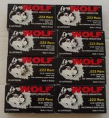 Wolf .223 Remington 62 Grain Copper FMJ 8 Boxes Total of 160 Cartridges - 1 of 1