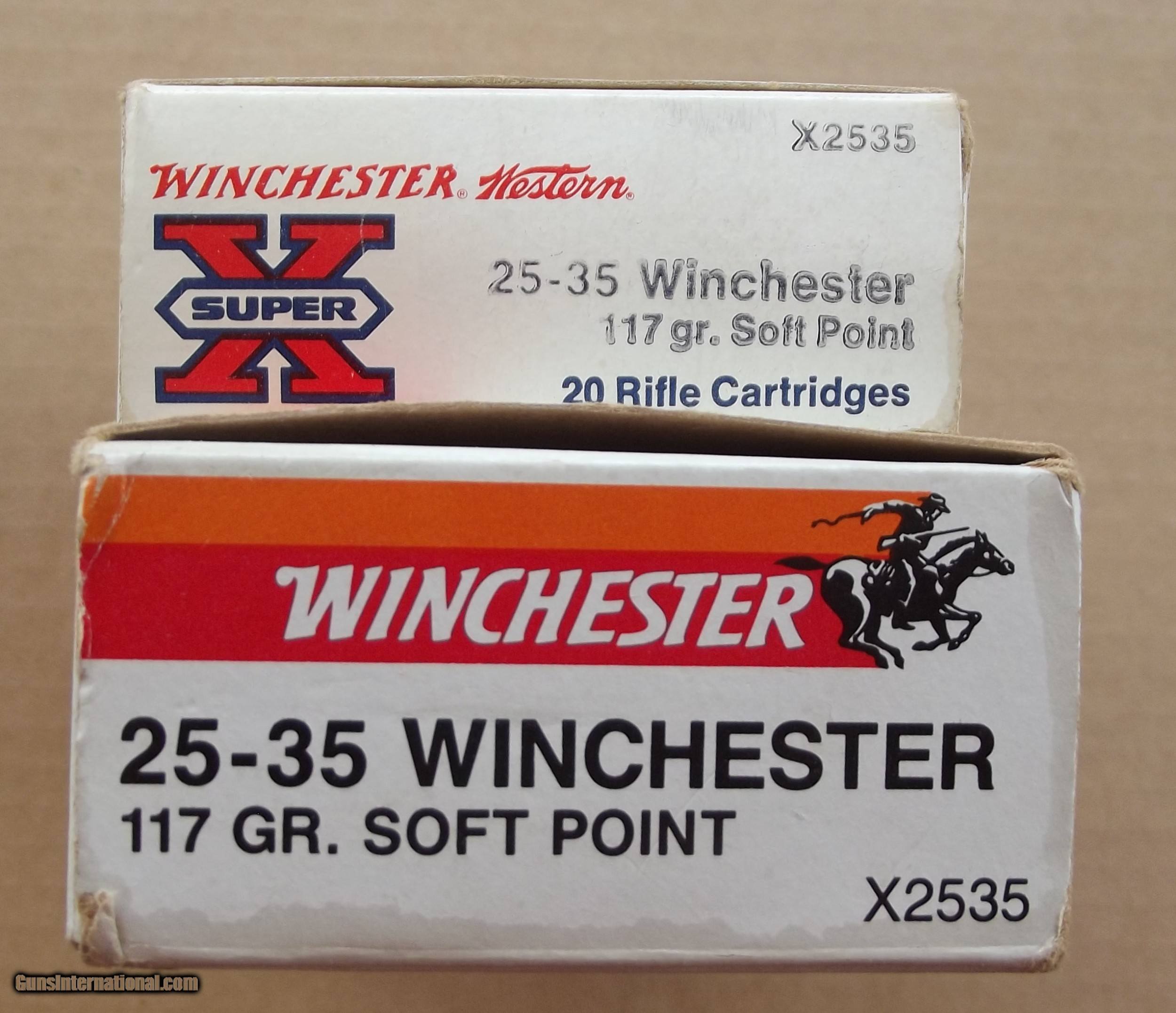 Winchester 25-35 Full 117 Grain, Win-West 25-35 Once Fired