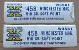 Two Boxes of Winchester Super-X 458 Winchester Magnum, 510 Grain Soft Point - 2 of 3