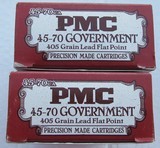 Two boxes PMC 45-70 405 Grain Lead Flat Nose Bullets - 1 of 2