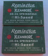 Two Full Boxes Remington Hi-Speed 30-06 Springfield 180 Grain Bronze Point Bullets - 1 of 2