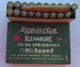 Two Full Boxes Remington Hi-Speed 30-06 Springfield 180 Grain Bronze Point Bullets - 2 of 2