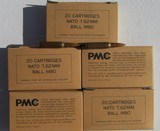 100 Cartridges 5-Boxes 20 cart's each box.
NATO 7.62 BALL M80
