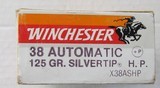 Winchester 38 Automatic +P 125 Grain Silvertip Hollow Points, 50 Cartridges - 2 of 3